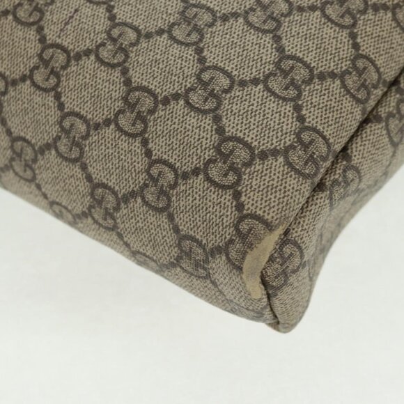 Authentic GUCCI GG Supreme Shoulder Bag PVC Beige Gold 223666 - Picture 4 of 16